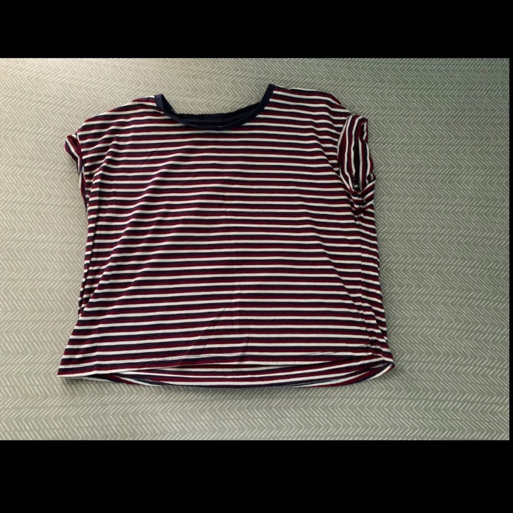 Cotton On Cropped Stripe Tee Shirt
